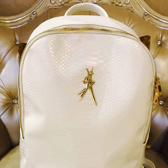 All White 100% Python Backpack - Picture 2 of 2